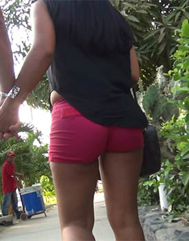 Tight Red Shorts