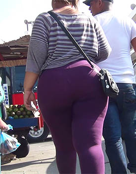 Mega Ass In Purple Tights