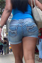 Big Butt In Denim Shorts